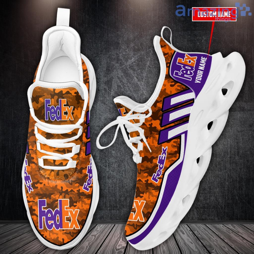 Custom Name Fedex Clunky Max Soul Sneaker Shoes Camo Yellow image Custom Name Fedex Clunky Max Soul Sneaker Shoes Camo Yellow Product Photo 1