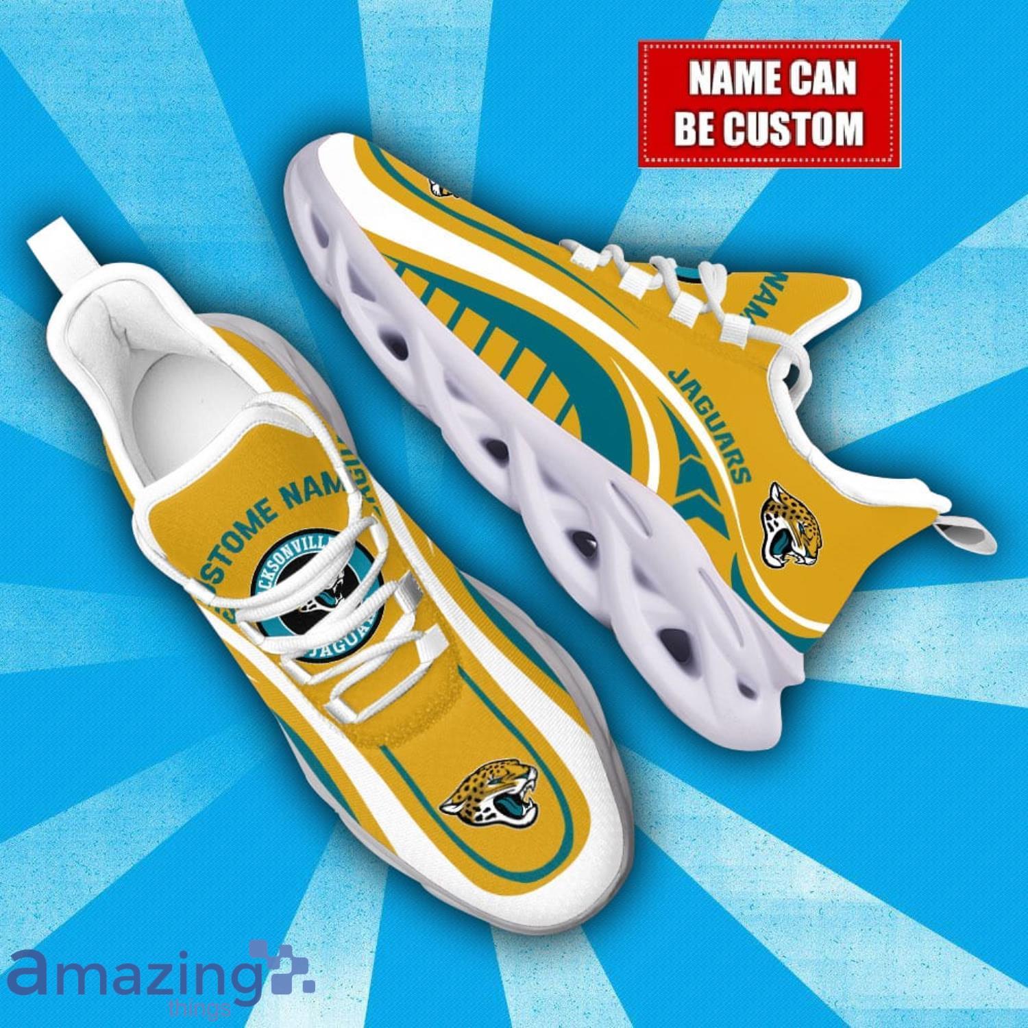Custom Name Jacksonville Jaguars NFL Max Soul Shoes Sneakers Personalized Gift image Custom Name Jacksonville Jaguars NFL Max Soul Shoes Sneakers Personalized Gift Product Photo 2