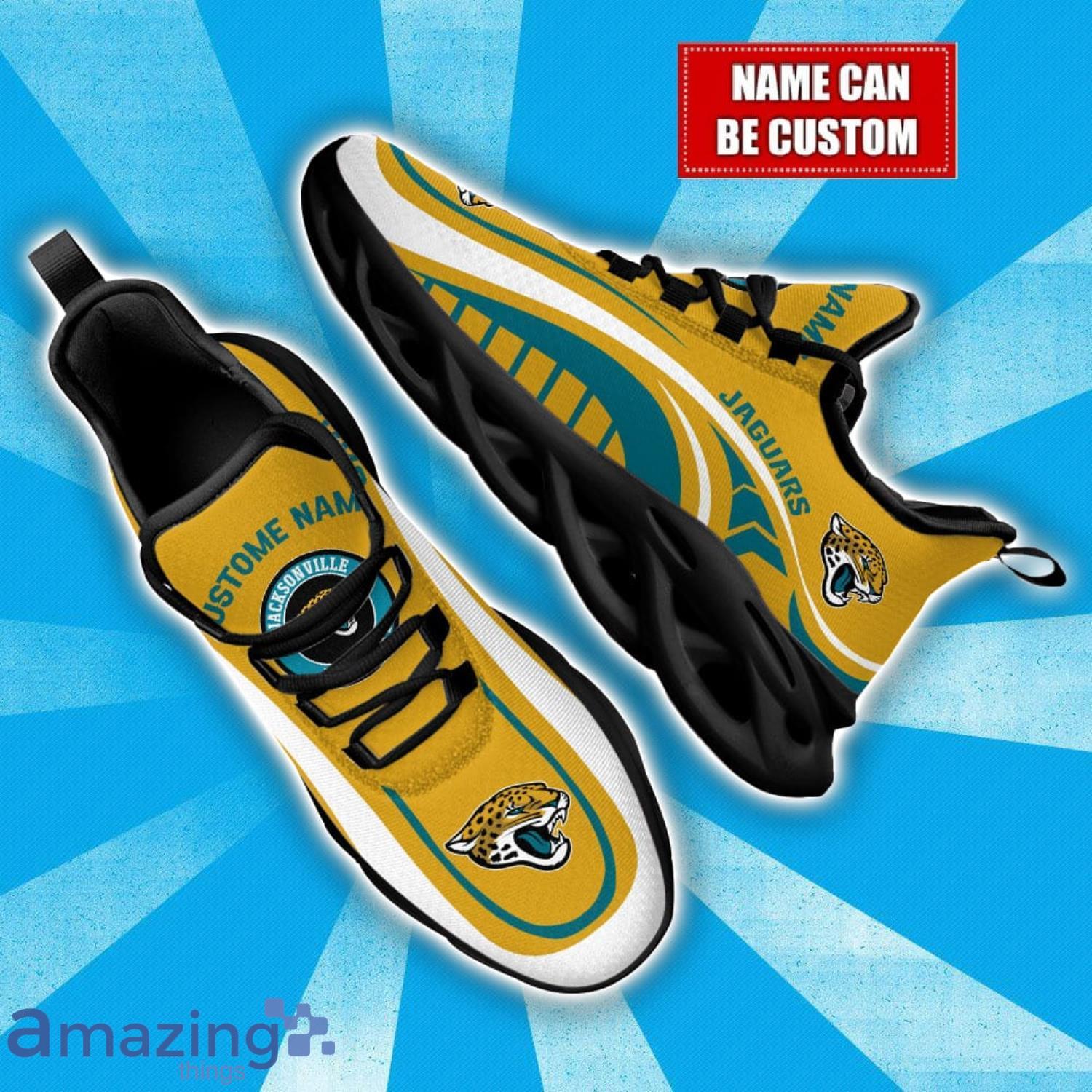 Custom Name Jacksonville Jaguars NFL Max Soul Shoes Sneakers Personalized Gift image Custom Name Jacksonville Jaguars NFL Max Soul Shoes Sneakers Personalized Gift Product Photo 1