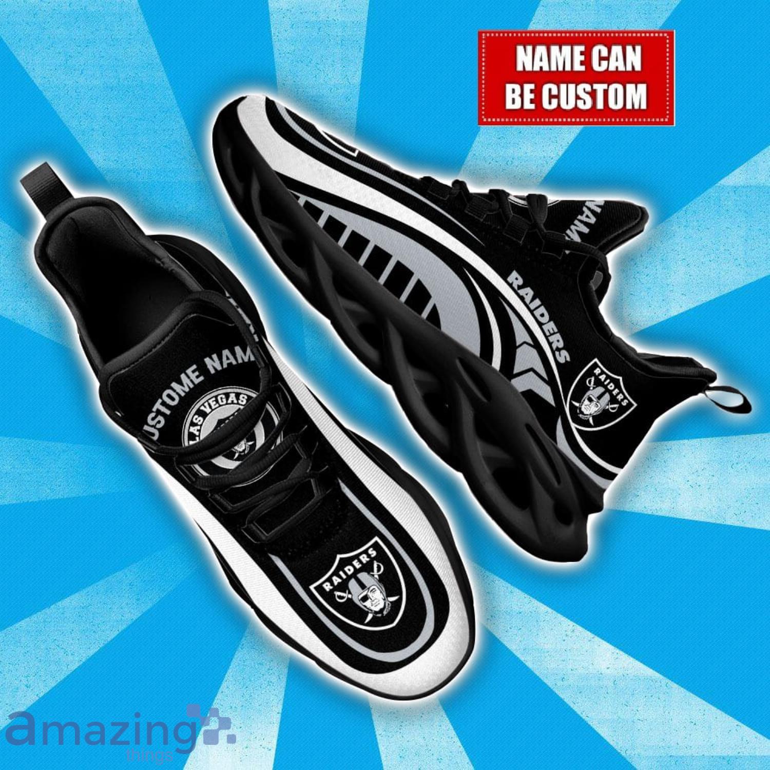 Custom Name Las Vegas Raiders NFL Max Soul Shoes Sneakers Personalized Gift image Custom Name Las Vegas Raiders NFL Max Soul Shoes Sneakers Personalized Gift Product Photo 1