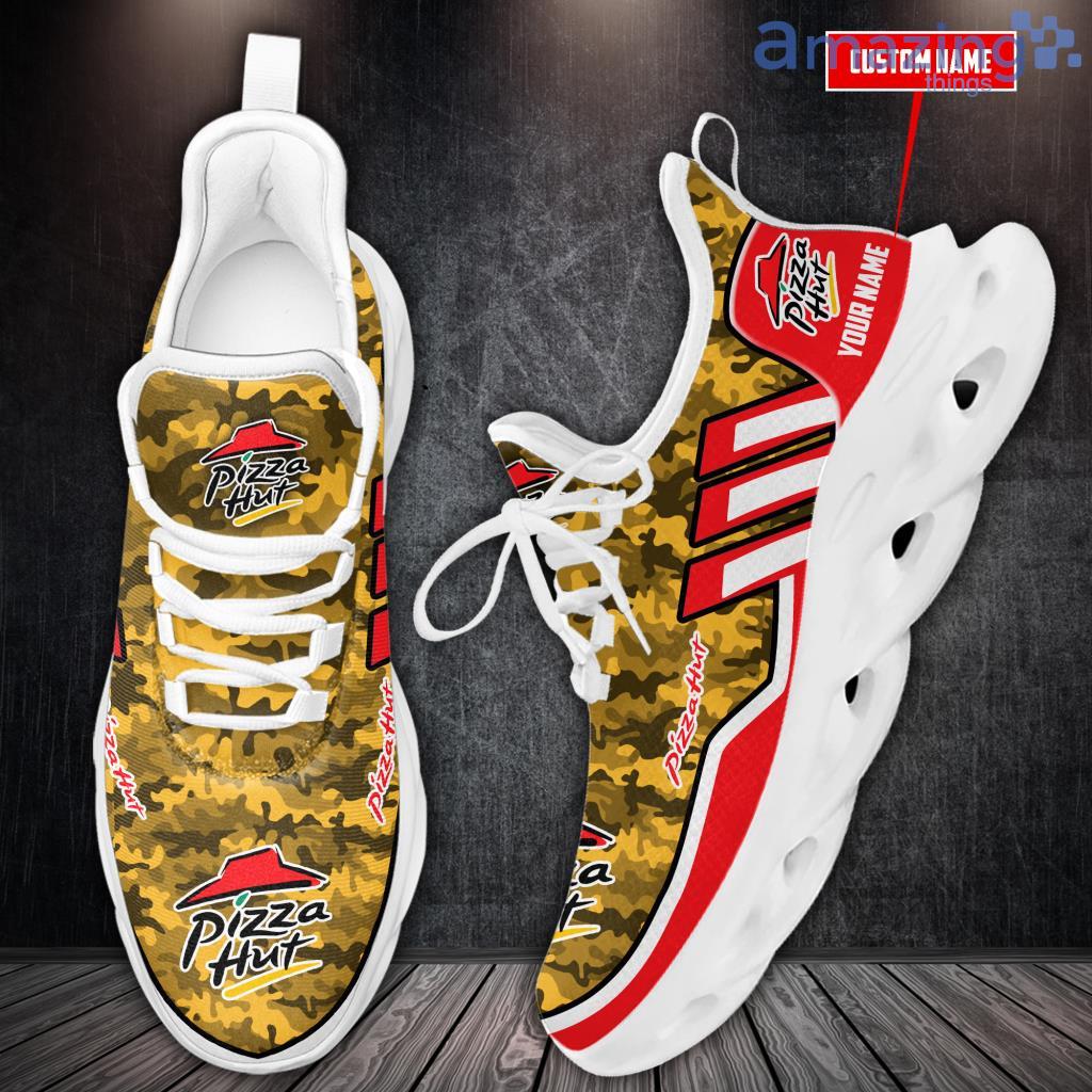 Custom Name Pizza Hut Clunky Max Soul Sneaker Shoes Camo Yellow image Custom Name Pizza Hut Clunky Max Soul Sneaker Shoes Camo Yellow Product Photo 1