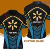 Custom Name Walmart Logo Interactive Pattern Polo Shirt Gift For Men And Women