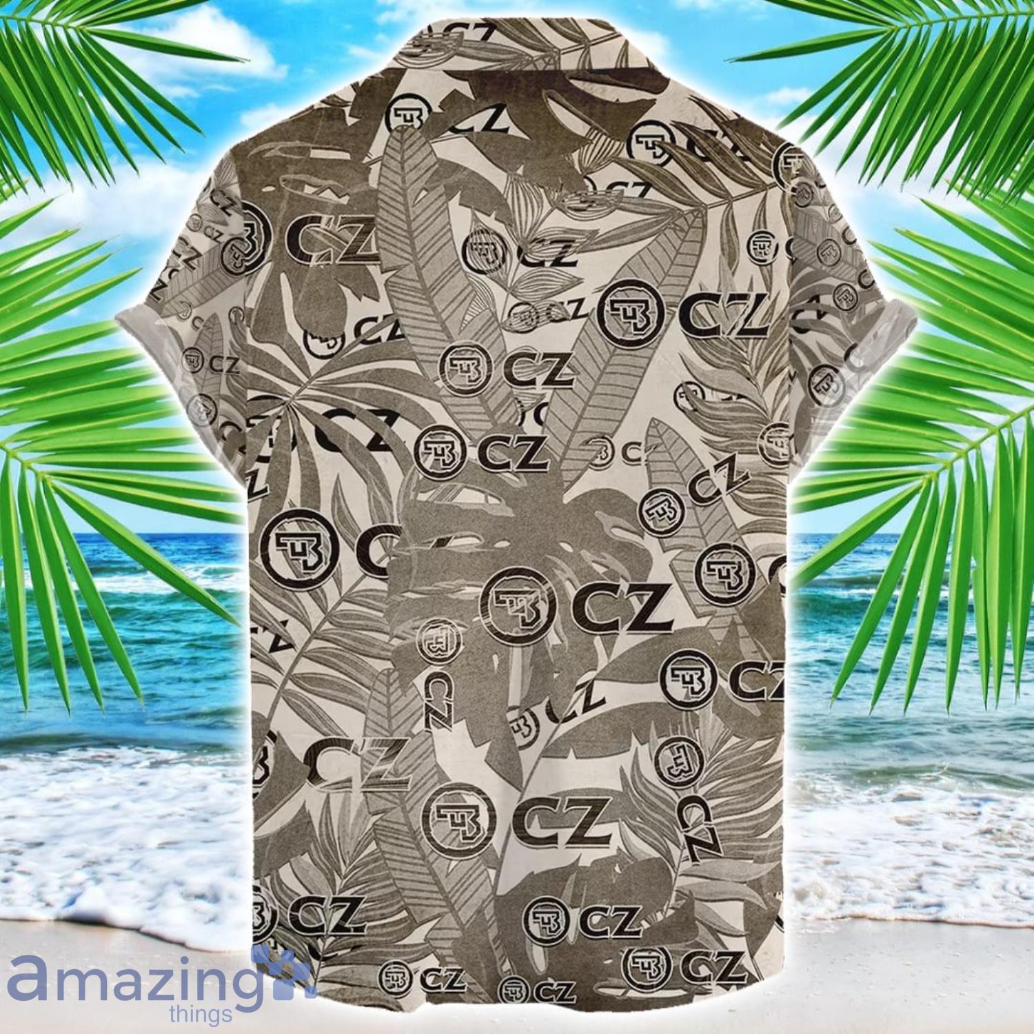 CZ USA Gun Retro Logo Hawaiian Shirt For Men And Women Summer Gift image CZ-USA Gun Retro Logo Hawaiian Shirt For Men And Women Summer Gift Product Photo 2