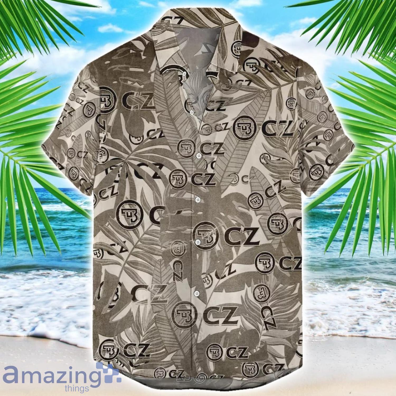 CZ USA Gun Retro Logo Hawaiian Shirt For Men And Women Summer Gift image CZ-USA Gun Retro Logo Hawaiian Shirt For Men And Women Summer Gift Product Photo 1