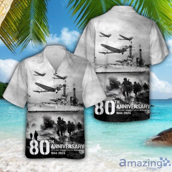 D-Day 80th Anniversary 2024 and Battle of Normandy 3D Hawaiian Shirt Product Photo 1