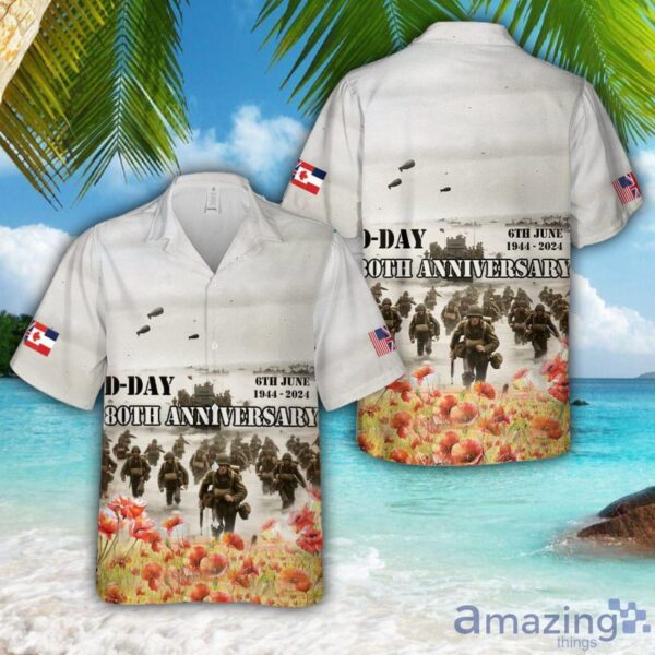 D-Day 80th anniversary 3D 3D Hawaiian Shirt Product Photo 1