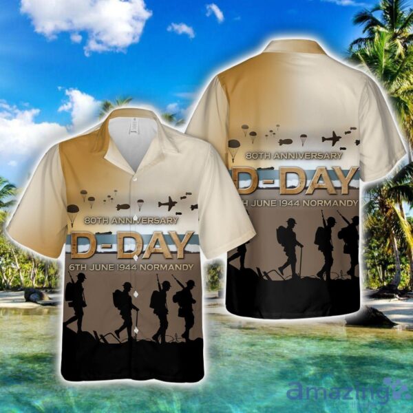 D-Day 80th Anniversary 3D Hawaiian Shirt For Men Women Product Photo 1