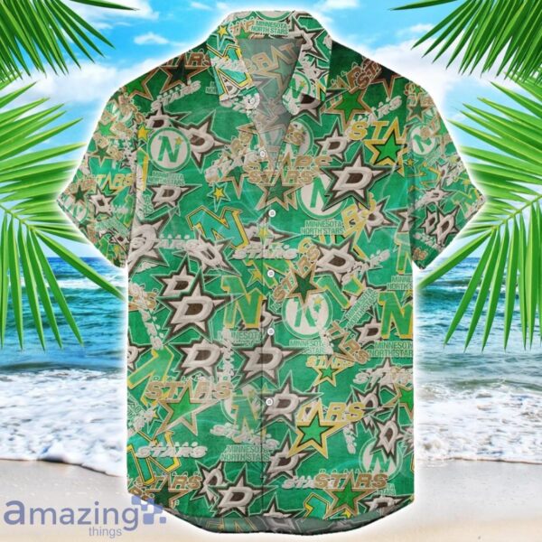 Dallas Stars 3D Printing NHL Team Logo Hawaiian Shirt Unique Gift For Fans Product Photo 1