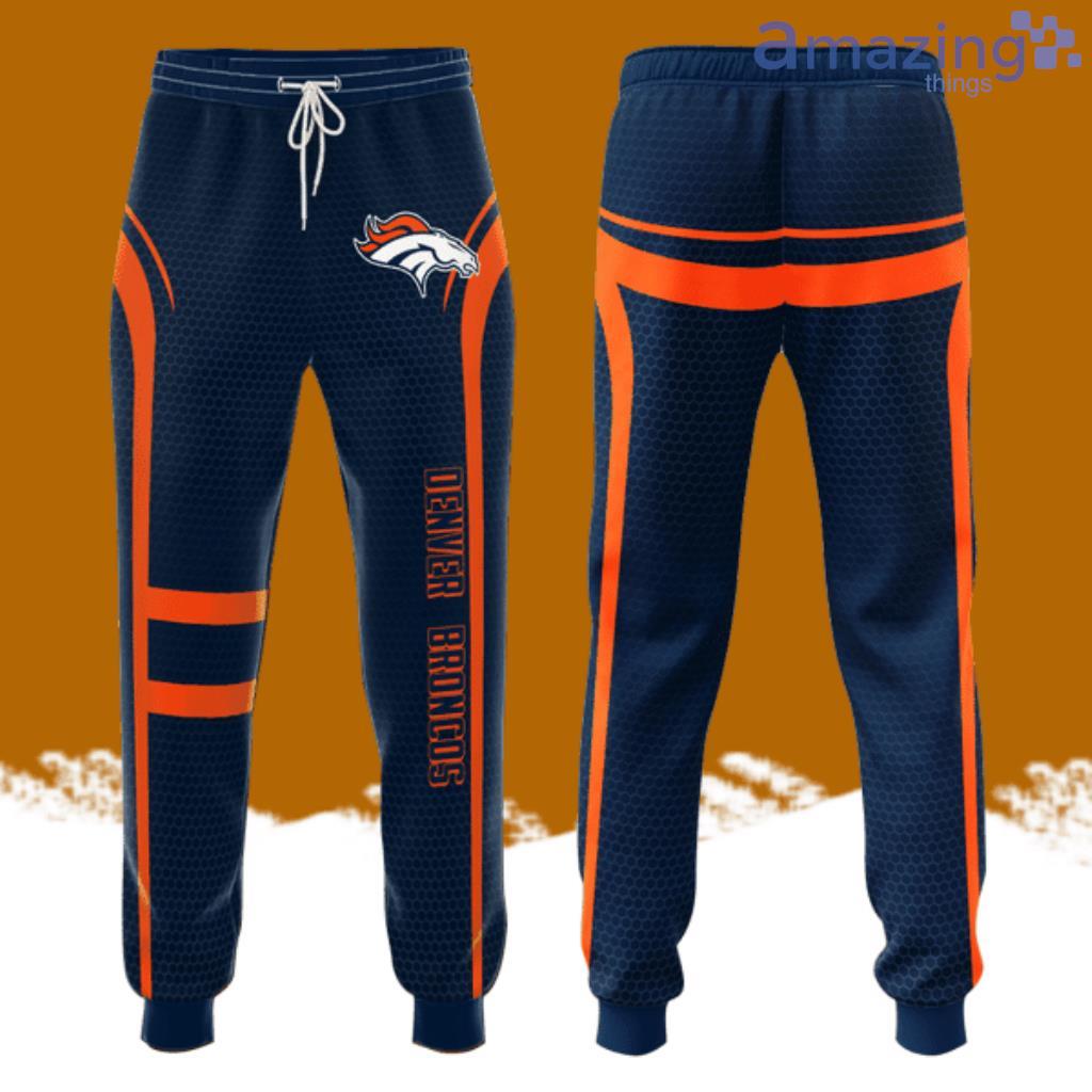 Denver Broncos All Over Print 3D Tile Casual Unisex All Over Print 3D Long Pants Navy image Denver Broncos All Over Print 3D Tile Casual Unisex All Over Print 3D Long Pants Navy Product Photo 1