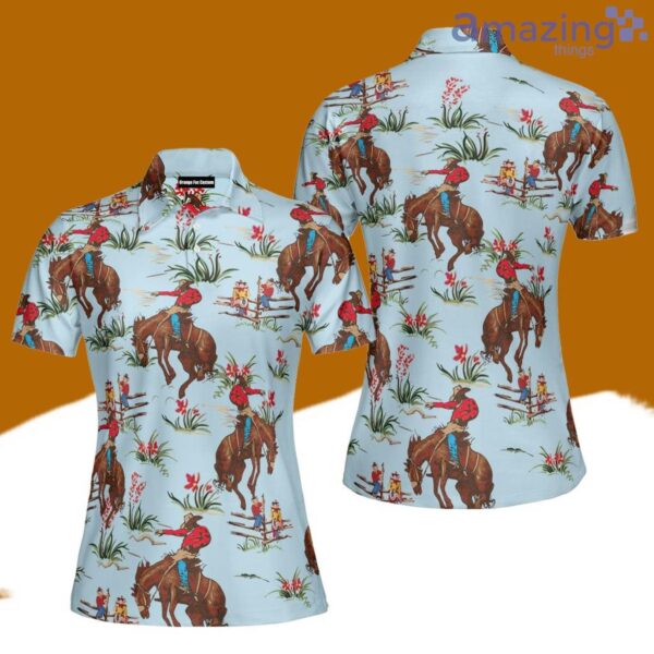 Derby Day Horse Racing Cowboy Kentucky Polo Shirt For Women Best Fashion Golf Product Photo 1