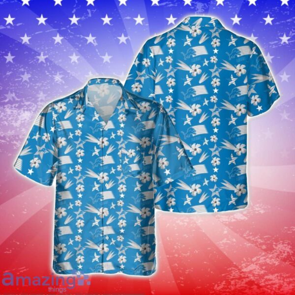 Detroit Lions America Independence Day 3D Hawaiian Shirt Product Photo 1