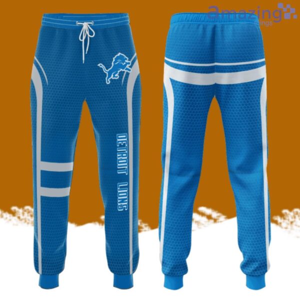 Detroit Lions Professional Football Team All Over Print 3D Long Pants Blue Product Photo 1