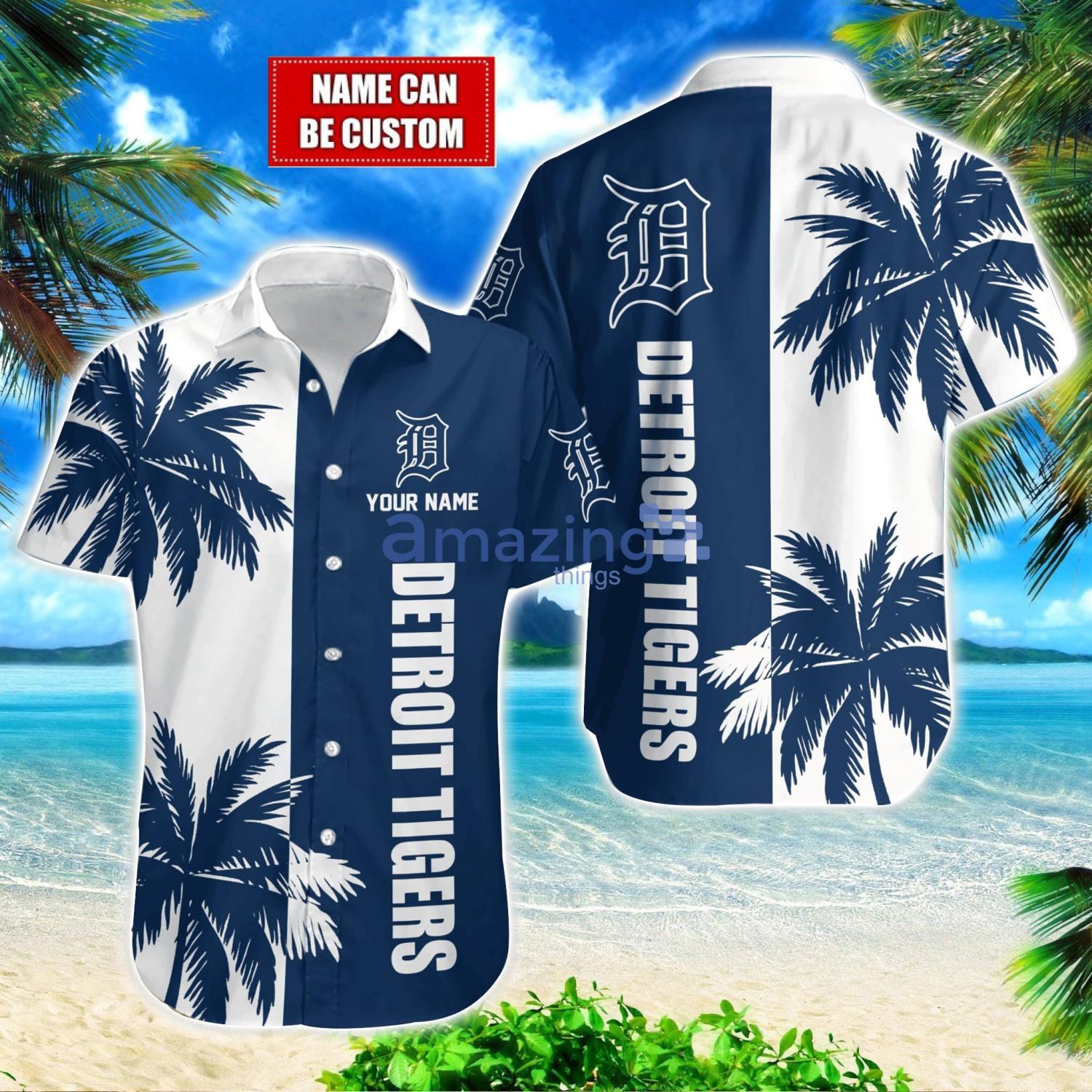 Detroit Tigers MLB Beach Coconut Hawaiian Shirt Trending Summer Gift Custom Name image Detroit Tigers MLB Beach Coconut Hawaiian Shirt Trending Summer Gift Custom Name Product Photo 1
