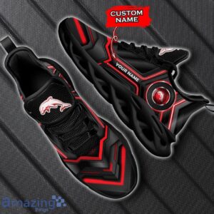 Dolphins NRL Max Soul Shoes Running Sneakers Custom Name Product Photo 1