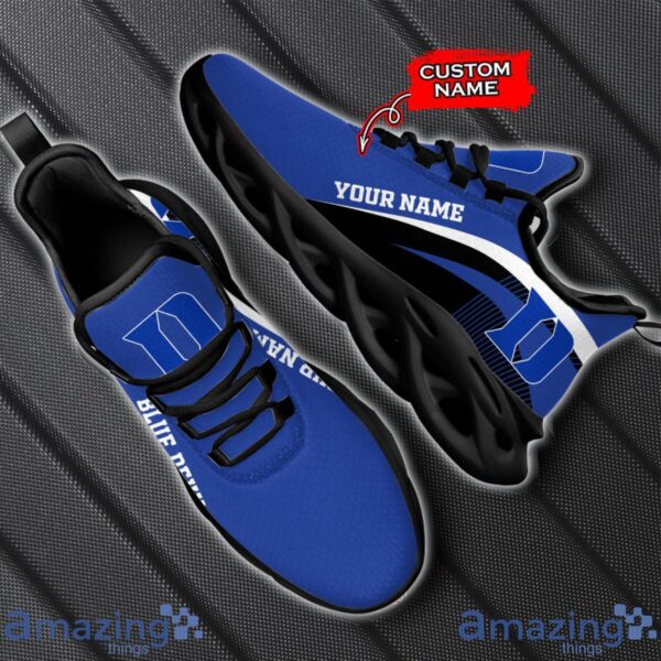 Duke Blue Devils NCAA Max Soul Shoes NCAA Team Lgo Sneakers Custom Name Gift For Fans Product Photo 2