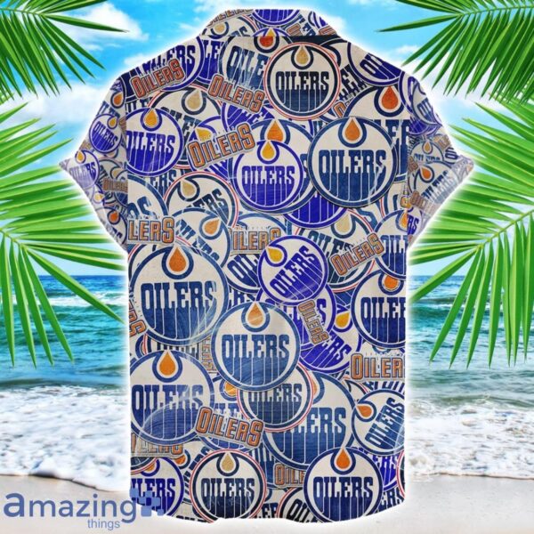 Edmonton Oilers 3D Printing NHL Team Logo Hawaiian Shirt Unique Gift For Fans Product Photo 2