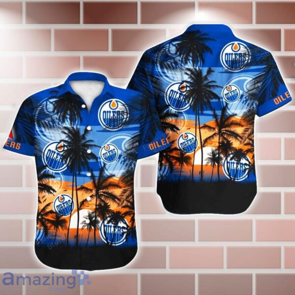 Edmonton Oilers NHL Hawaii Coconut And Logo Full Printed Hawaiian Shirt Product Photo 1