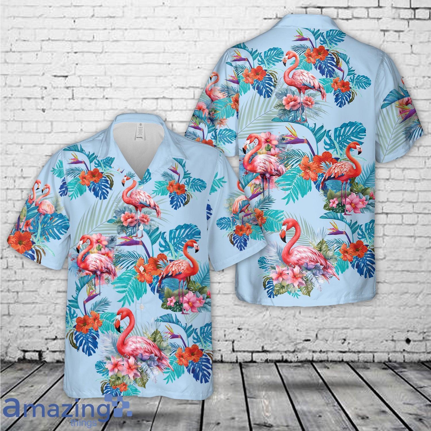 Flamingo Floral Hawaiian Shirt image Flamingo Floral Hawaiian Shirt Product Photo 1