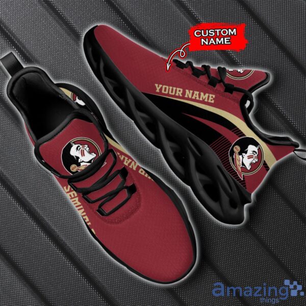 Florida State Seminoles NCAA Max Soul Shoes NCAA Team Lgo Sneakers Custom Name Gift For Fans Product Photo 2