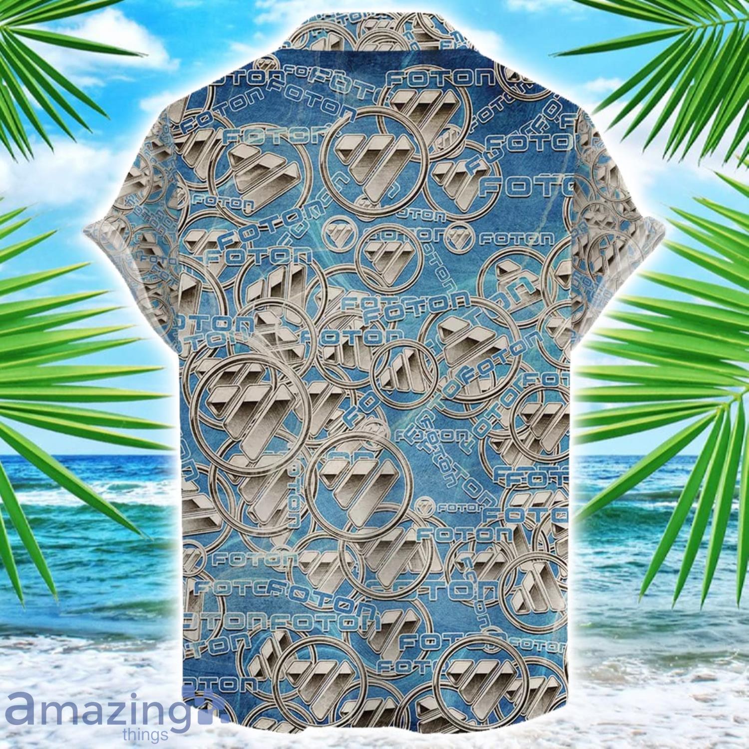 Foton 3D Printing Truck Logo Hawaiian Shirt For Men And Women image Foton 3D Printing Truck Logo Hawaiian Shirt For Men And Women Product Photo 2
