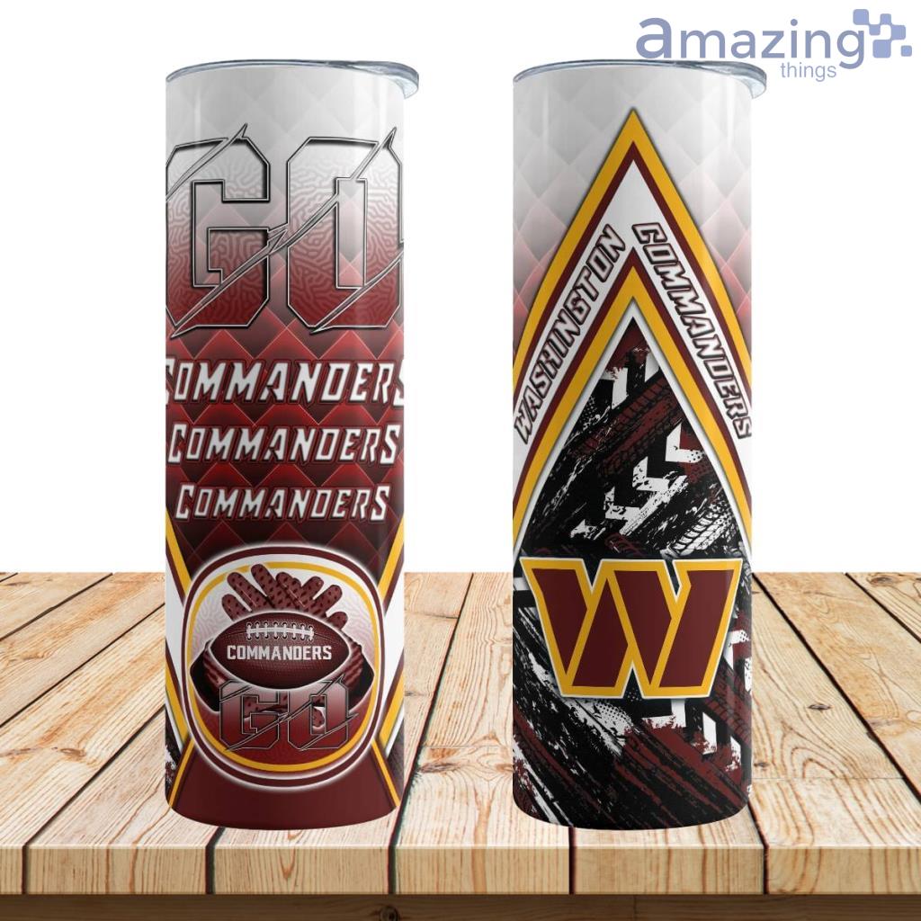 Go Washington Commanders Skinny Tumbler image Go Washington Commanders Skinny Tumbler Product Photo 1