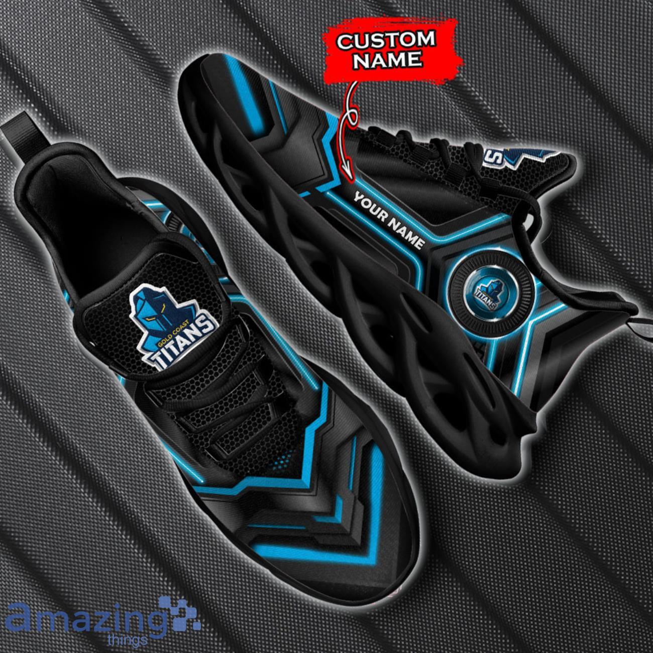 Gold Coast Titans NRL Max Soul Shoes Running Sneakers Custom Name image Gold Coast Titans NRL Max Soul Shoes Running Sneakers Custom Name Product Photo 1