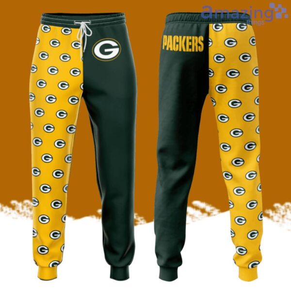 Green Bay Packers Logo All Over Print 3D Casual Unisex All Over Print 3D Long Pants Dark Green Yellow Product Photo 1