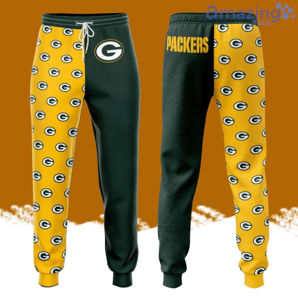 Green Bay Packers Logo All Over Print 3D Casual Unisex All Over Print 3D Long Pants Dark Green Yellow image Green Bay Packers Logo All Over Print 3D Casual Unisex All Over Print 3D Long Pants Dark Green Yellow Product Photo 1
