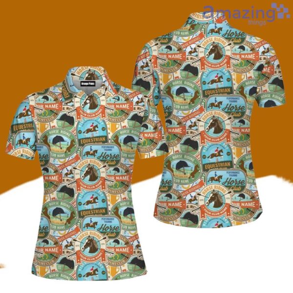 Horse Riding Cool Colors Polo Shirt For Women Best Fashion Golf Product Photo 1
