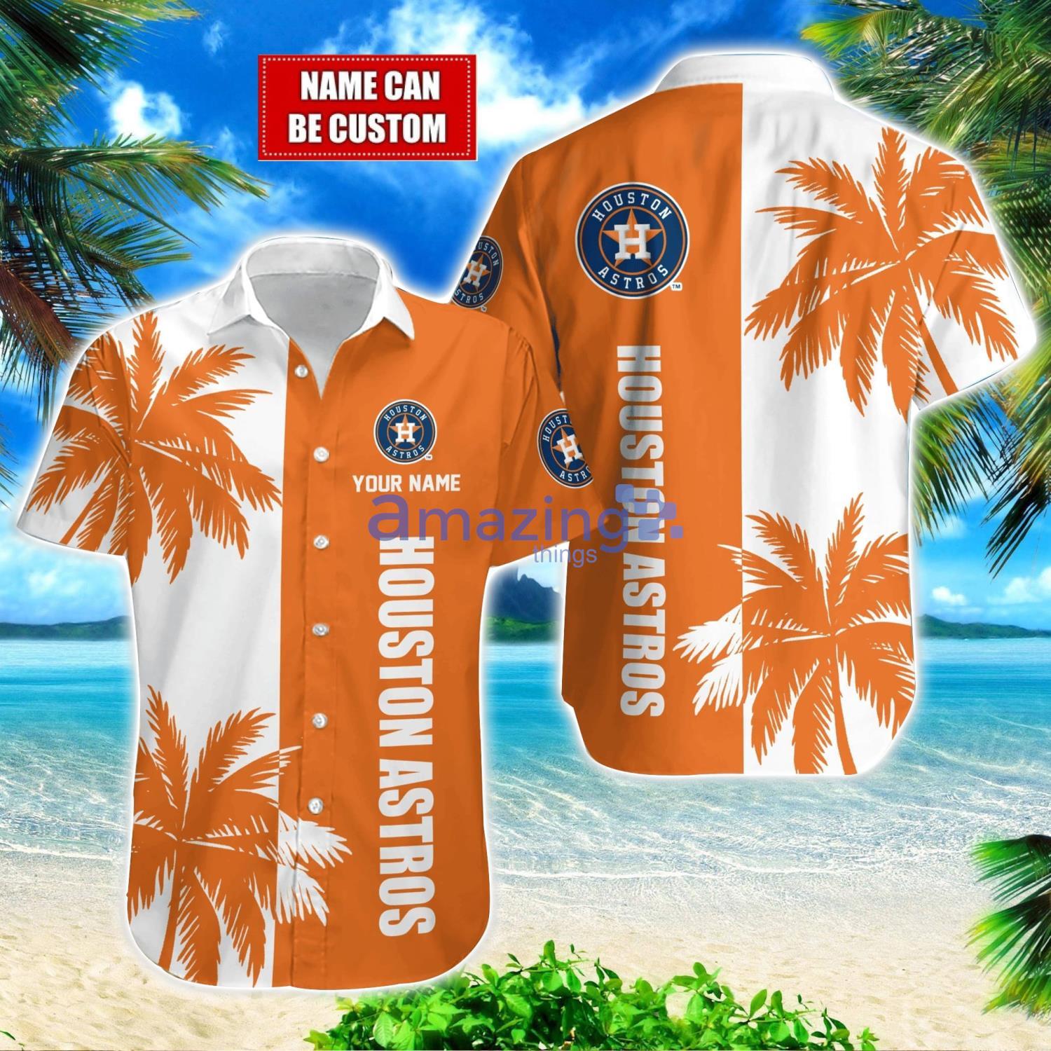 Houston Astros MLB Beach Coconut Hawaiian Shirt Trending Summer Gift Custom Name image Houston Astros MLB Beach Coconut Hawaiian Shirt Trending Summer Gift Custom Name Product Photo 1