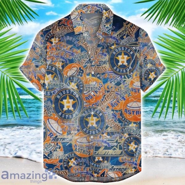 Houston Astross 3D Printing MLB Team Logo Hawaiian Shirt Unique Gift For Fans Product Photo 1