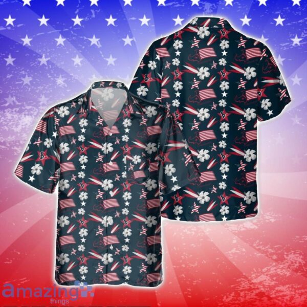 Houston Texans America Independence Day 3D Hawaiian Shirt Product Photo 1