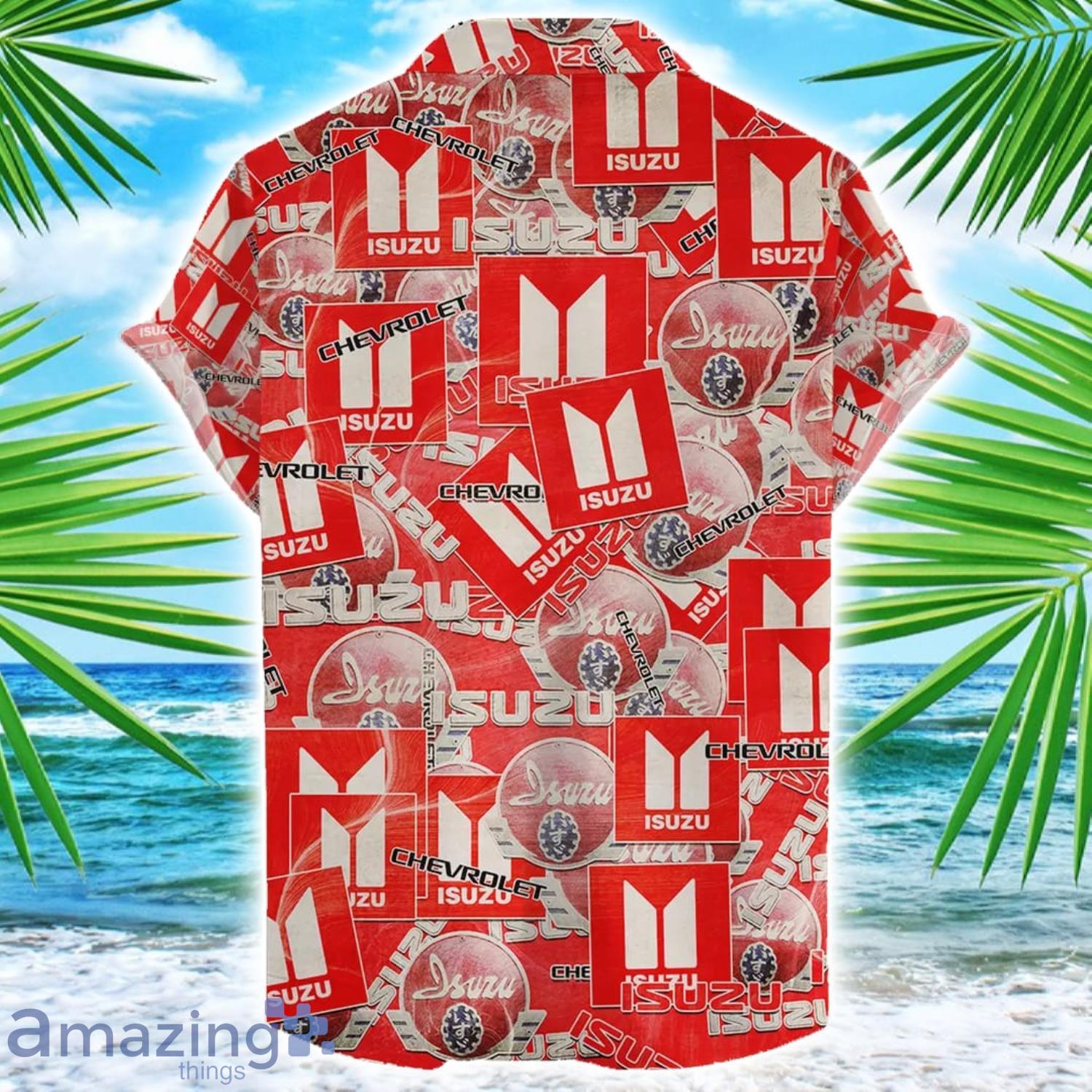 Isuzu 3D Printing Truck Logo Hawaiian Shirt For Men And Women image Isuzu 3D Printing Truck Logo Hawaiian Shirt For Men And Women Product Photo 2