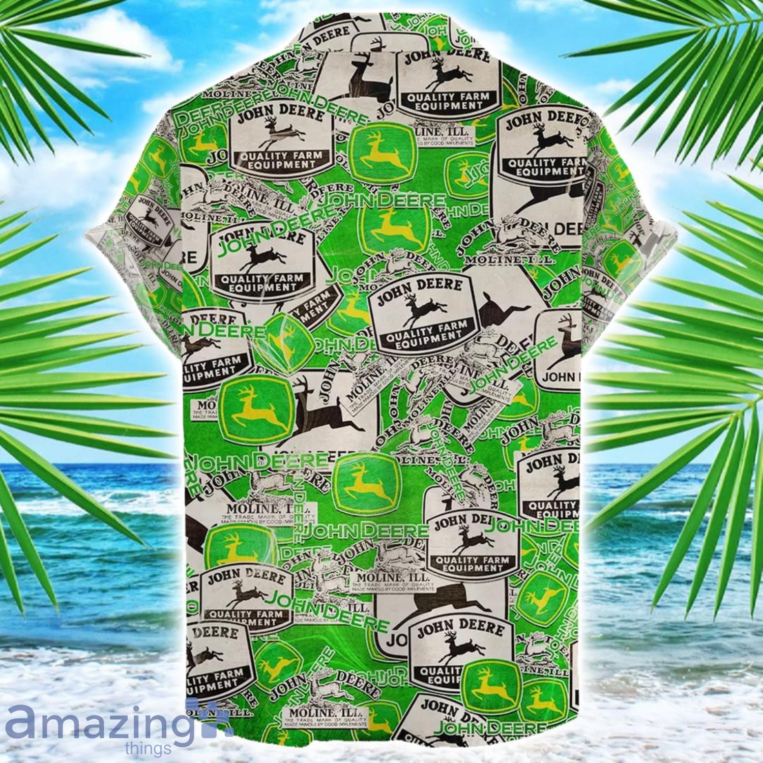JD 3D Printing Tractor Logo Hawaiian Shirt For Men And Women image JD 3D Printing Tractor Logo Hawaiian Shirt For Men And Women Product Photo 2
