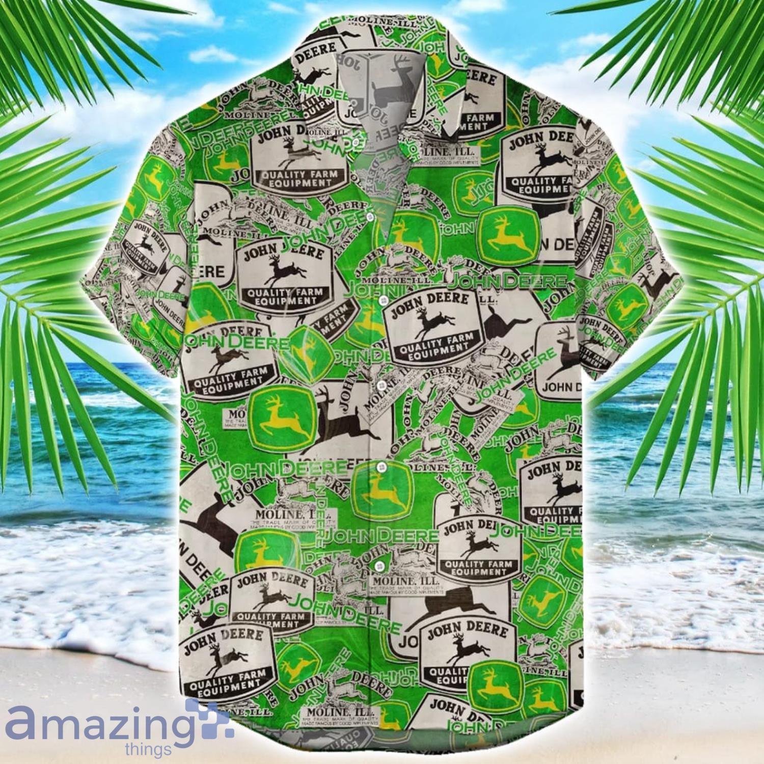 JD 3D Printing Tractor Logo Hawaiian Shirt For Men And Women image JD 3D Printing Tractor Logo Hawaiian Shirt For Men And Women Product Photo 1