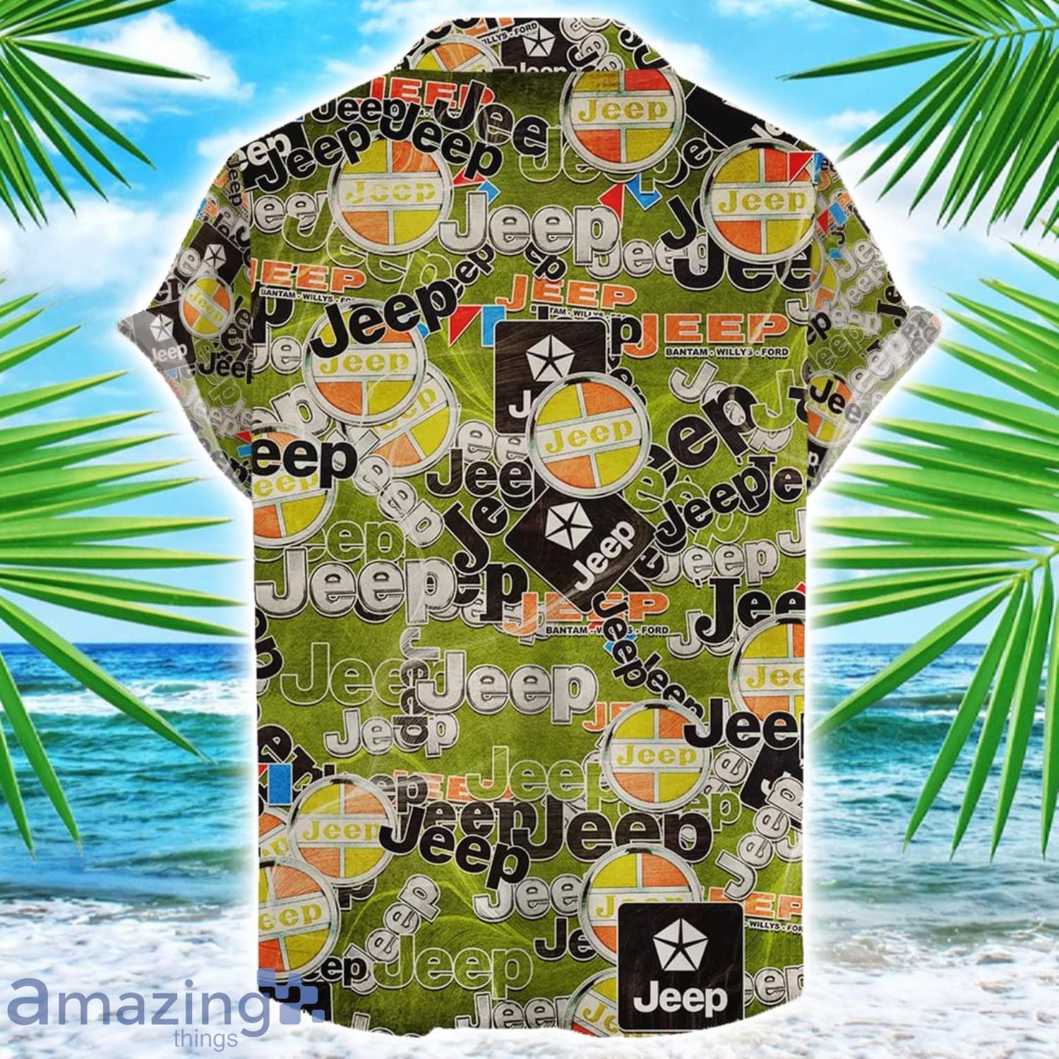 Jeep Car 3D Printing Hawaiian Shirt For Men And Women image Jeep Car 3D Printing Hawaiian Shirt For Men And Women Product Photo 2
