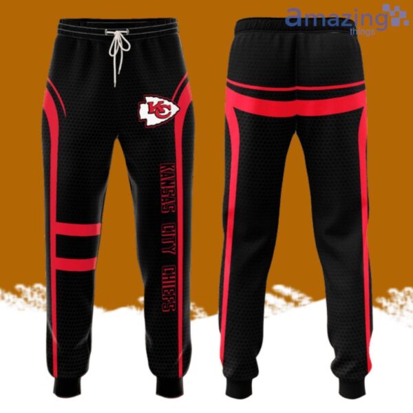 Kansas City Chiefs All Over Print 3D Tile Casual Unisex All Over Print 3D Long Pants Black Product Photo 1