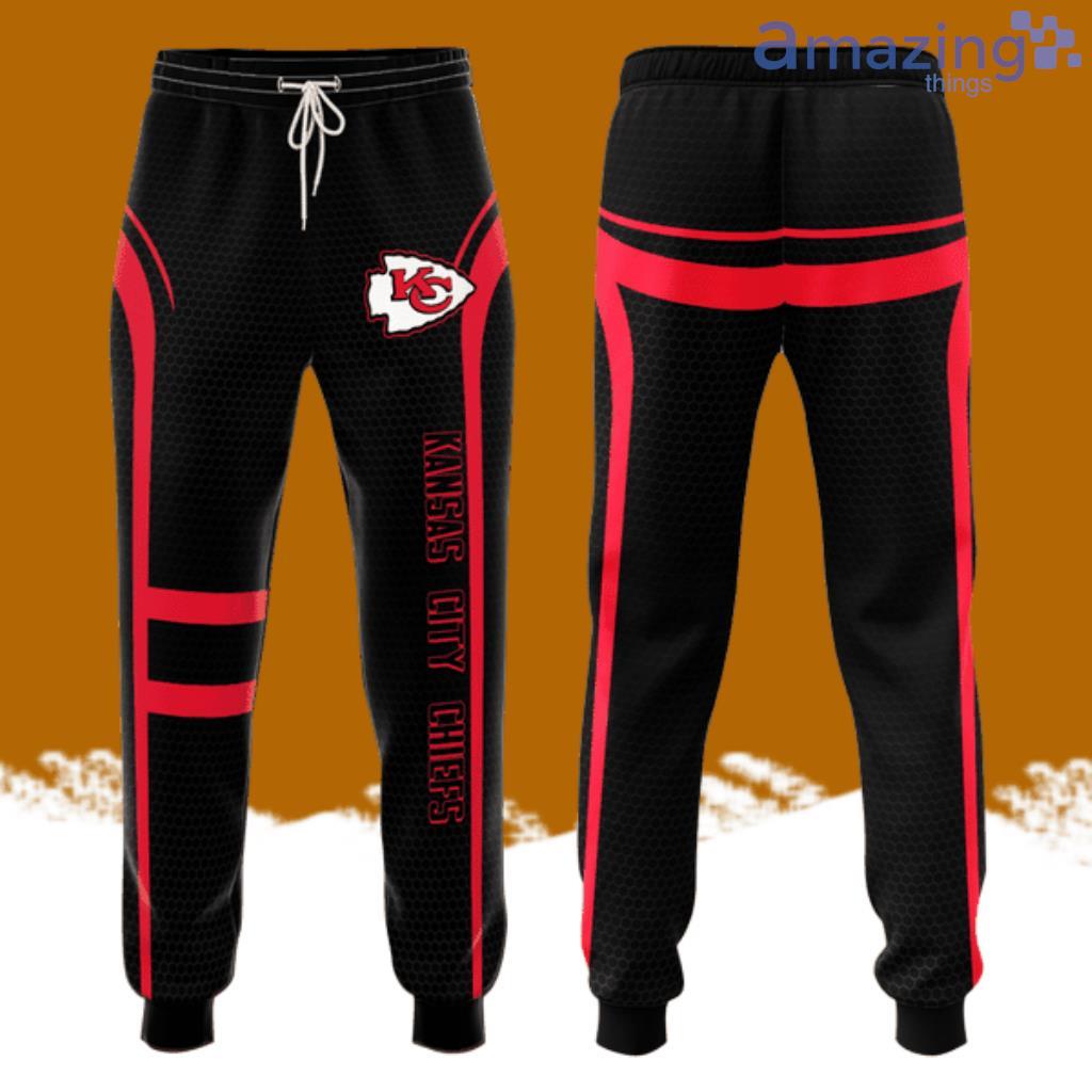 Kansas City Chiefs All Over Print 3D Tile Casual Unisex All Over Print 3D Long Pants Black image Kansas City Chiefs All Over Print 3D Tile Casual Unisex All Over Print 3D Long Pants Black Product Photo 1