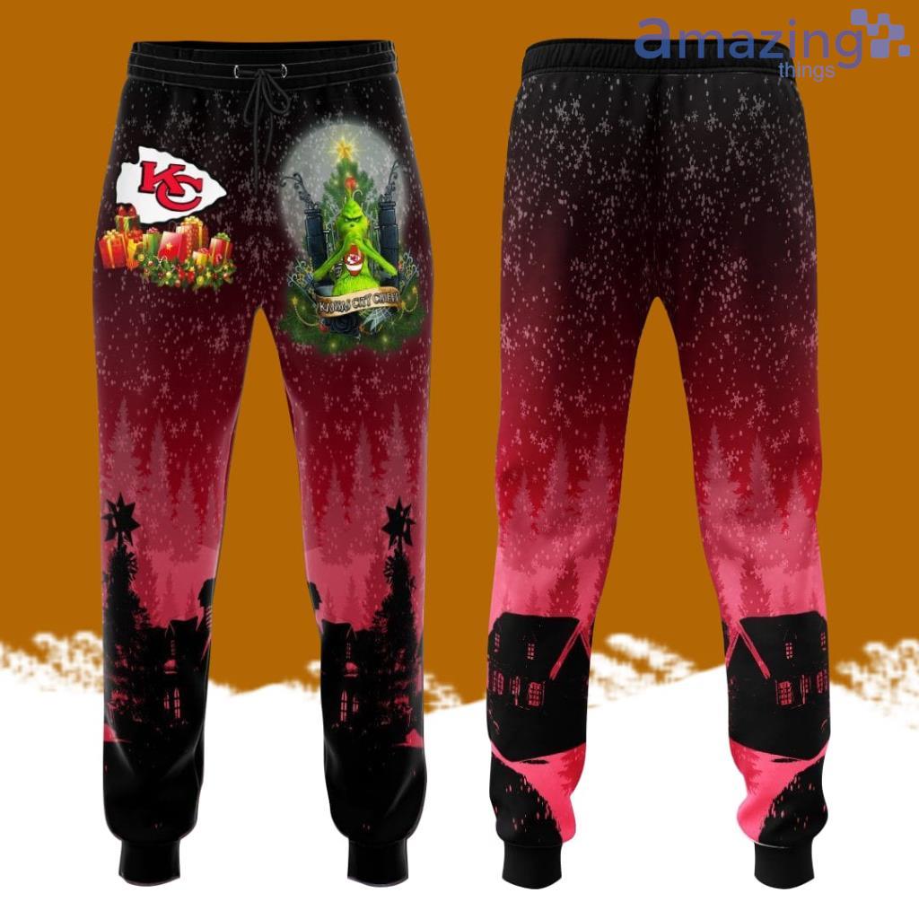 Kansas City Chiefs Grinch Christmas Night All Over Print 3D Galaxy Casual Unisex All Over Print 3D Long Pants Red image Kansas City Chiefs Grinch Christmas Night All Over Print 3D Galaxy Casual Unisex All Over Print 3D Long Pants Red Product Photo 1