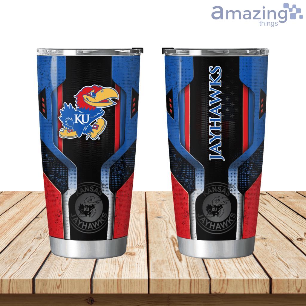 Kansas Jayhawks 3D Travel Tumbler 20oz image Kansas Jayhawks 3D Travel Tumbler 20oz Product Photo 1