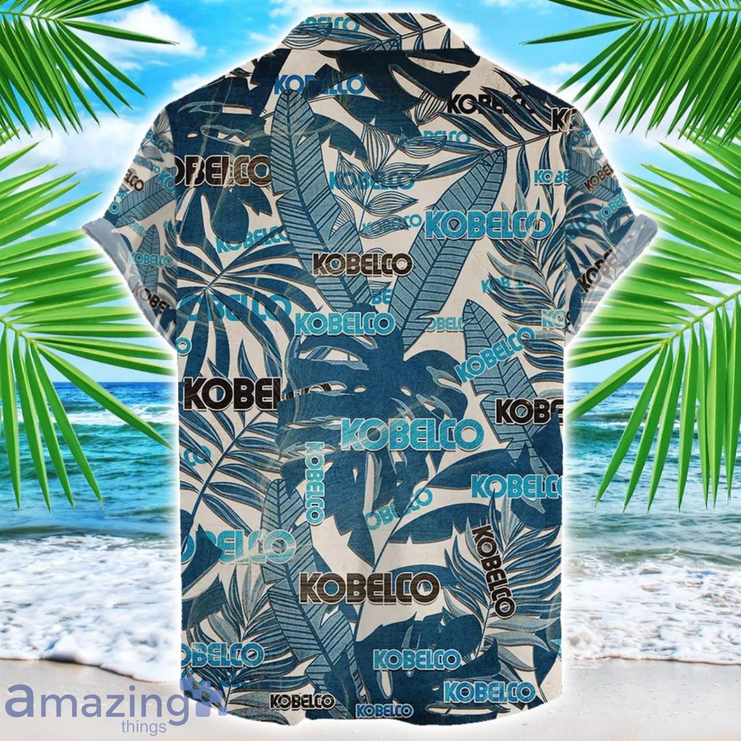 Kobelco Construction Machinery Retro Logo Hawaiian Shirt For Men And Women Summer Gift image Kobelco Construction Machinery Retro Logo Hawaiian Shirt For Men And Women Summer Gift Product Photo 2