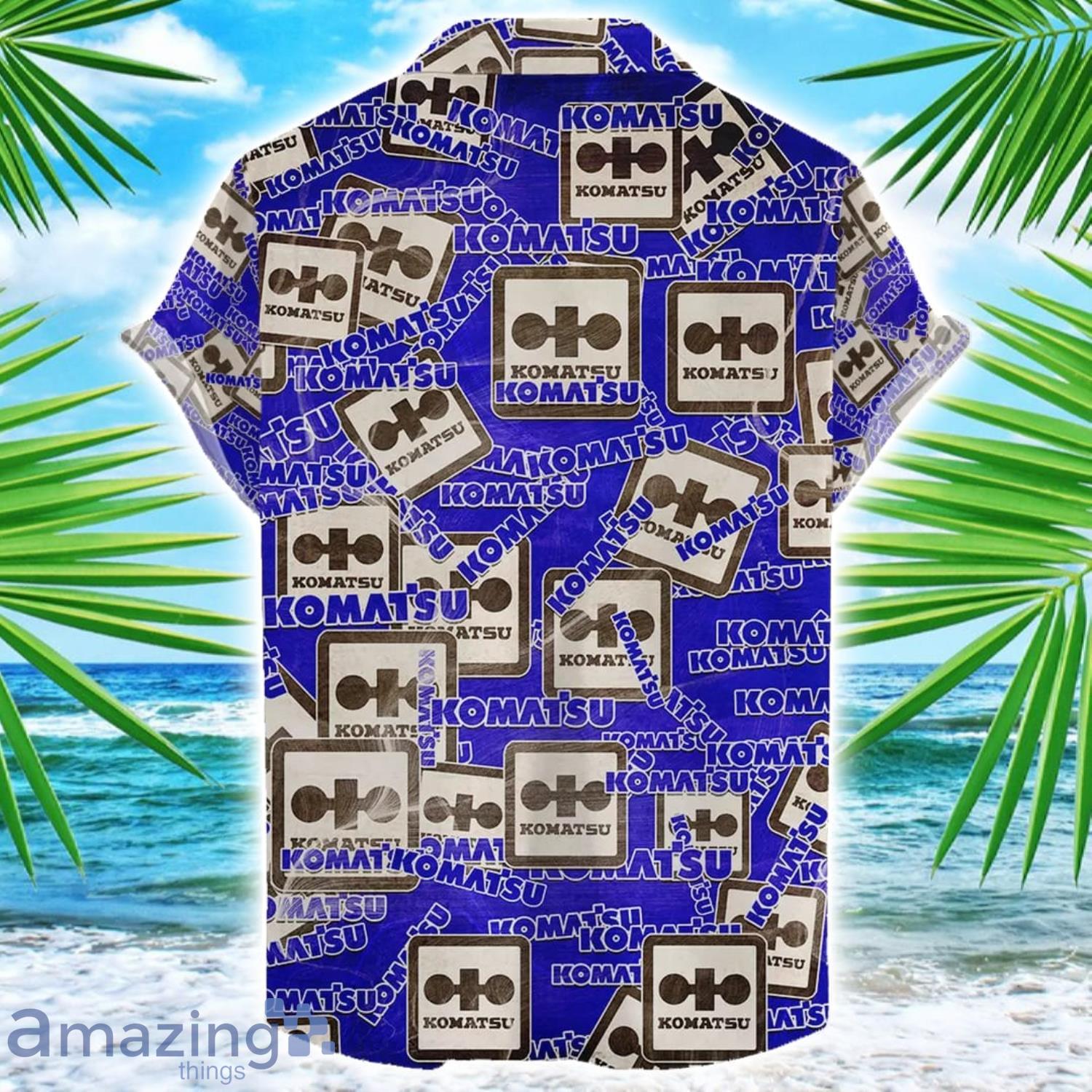 Komatsu Hawaii All Printed Tractor Logo Hawaiian Shirt For Men And Women image Komatsu Hawaii All Printed Tractor Logo Hawaiian Shirt For Men And Women Product Photo 2