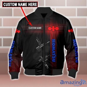 Komatsu Logo Custom Name 3D T-Shirt Sweatshirt Hoodie Bomber Jacket Product Photo 6