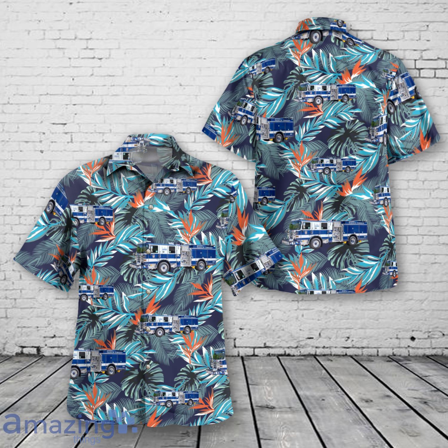 Lancaster, Pennsylvania, Manheim Township Fire Rescue Hawaiian Shirt image Lancaster, Pennsylvania, Manheim Township Fire Rescue Hawaiian Shirt Product Photo 1