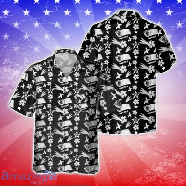 Las Vegas Raiders America Independence Day 3D Hawaiian Shirt Product Photo 1