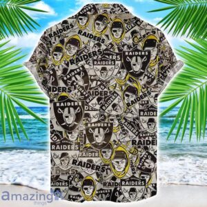 Las Vegas Raiders NFL Team Logo 3D Hawaiian Shirt Limited For Sports Fans image Las Vegas Raiders NFL Team Logo 3D Hawaiian Shirt Limited For Sports Fans Product Photo 2