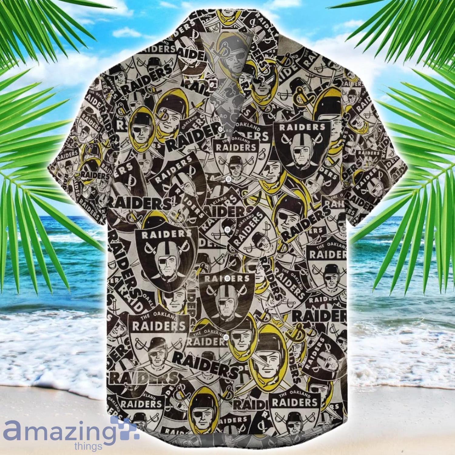 Las Vegas Raiders NFL Team Logo 3D Hawaiian Shirt Limited For Sports Fans image Las Vegas Raiders NFL Team Logo 3D Hawaiian Shirt Limited For Sports Fans Product Photo 1