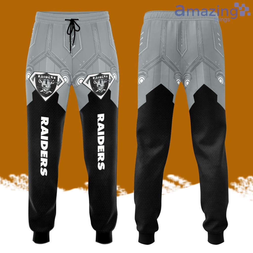 Las Vegas Raiders Unisex All Over Print 3D Long Pants Black Gray image Las Vegas Raiders Unisex All Over Print 3D Long Pants Black Gray Product Photo 1