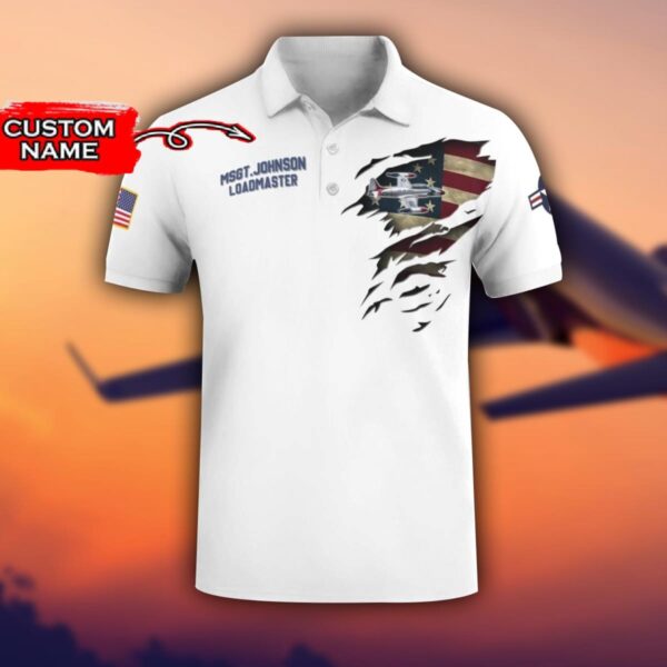 Lockheed F-80 Shooting Star F80 3D Aircraft Flag White Polo Shirt For Men And Women Custom Name Product Photo 2