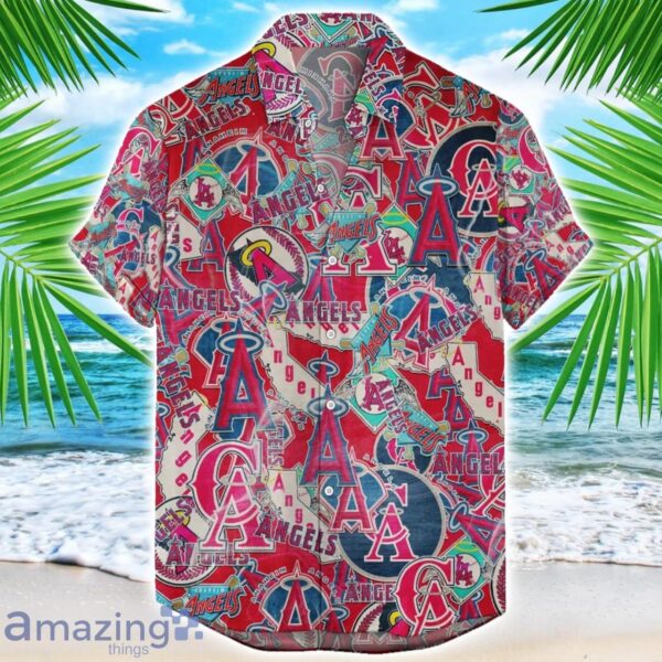 Los Angeles Angelss 3D Printing MLB Team Logo Hawaiian Shirt Unique Gift For Fans Product Photo 1